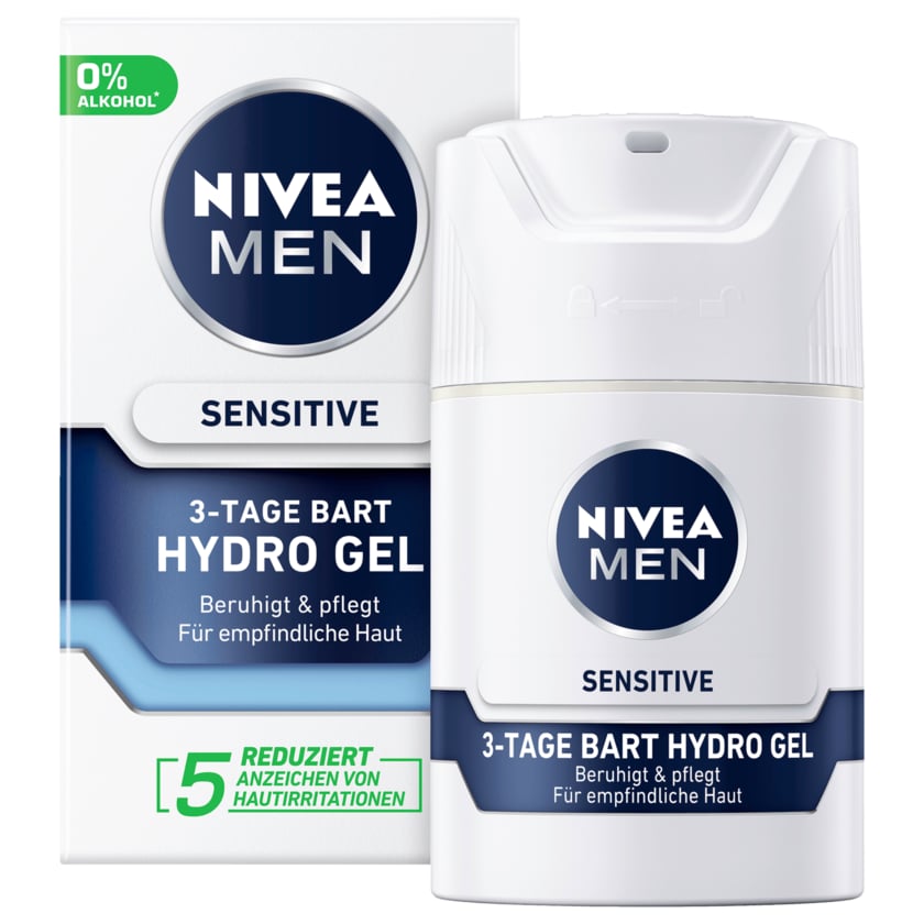 Nivea Men 3 Tage Bart Hydro Gel Sensitive Gesichtspflege 50ml